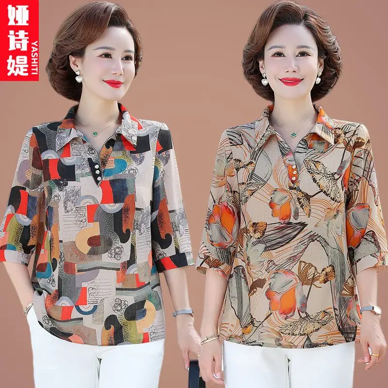 Women Summer Fashion Top Two-piece Set 2025 New Thin Shirt Spring and Summer Chiffon Shirt