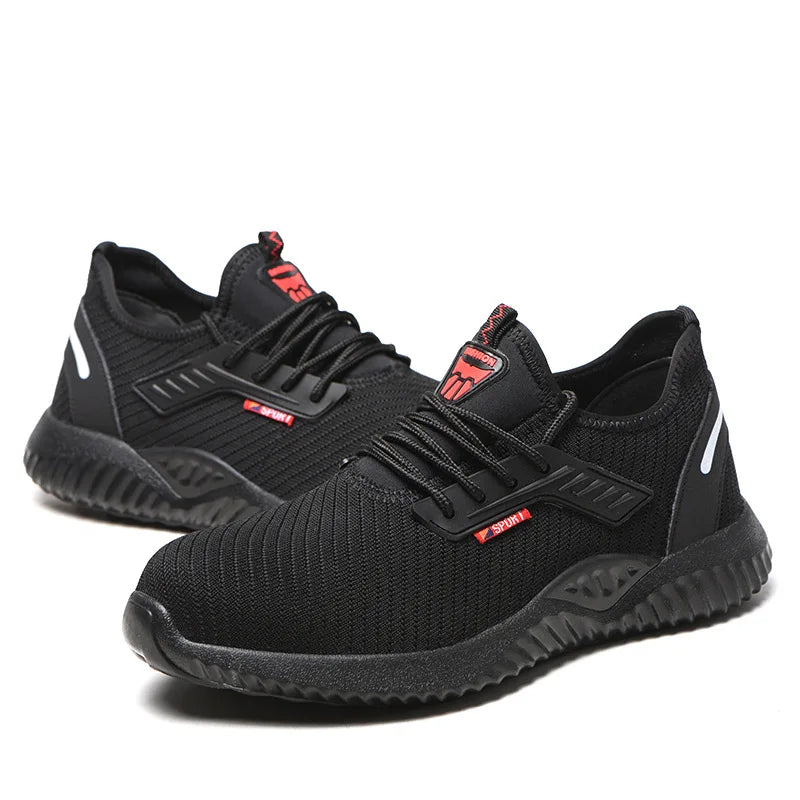Safety Shoes Work Sneakers Steel Toe Men Women Anti Smash  Shoes Light BreathablePuncture Proof Work Boots Indestructible Safety
