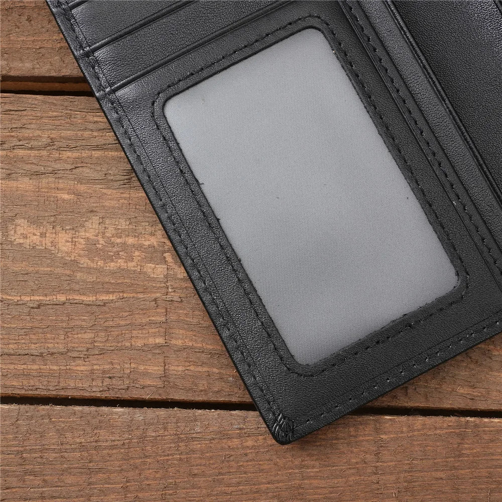 Mens Wallet Slim Genuine Leather Rfid Thin Long Bifold Wallets for Men Checkbook Credit Card Holder Purse with Zipper Coin Pouch