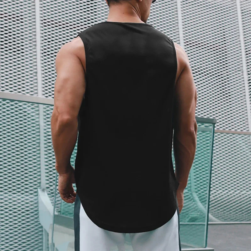 Men's Clothing Bodybuilding Gym T-shirts for Men Basketball Man Sleeveless Shirt T-shirt Vest Summer Clothes Tops Tees