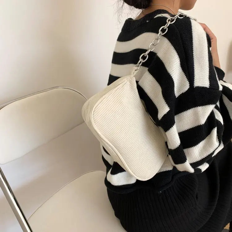 2023 Girls Women Crossbody Bags Shoulder Bags Purse Solid Color Top-Handle Bags Fashion Retro Corduroy Designer Handbags