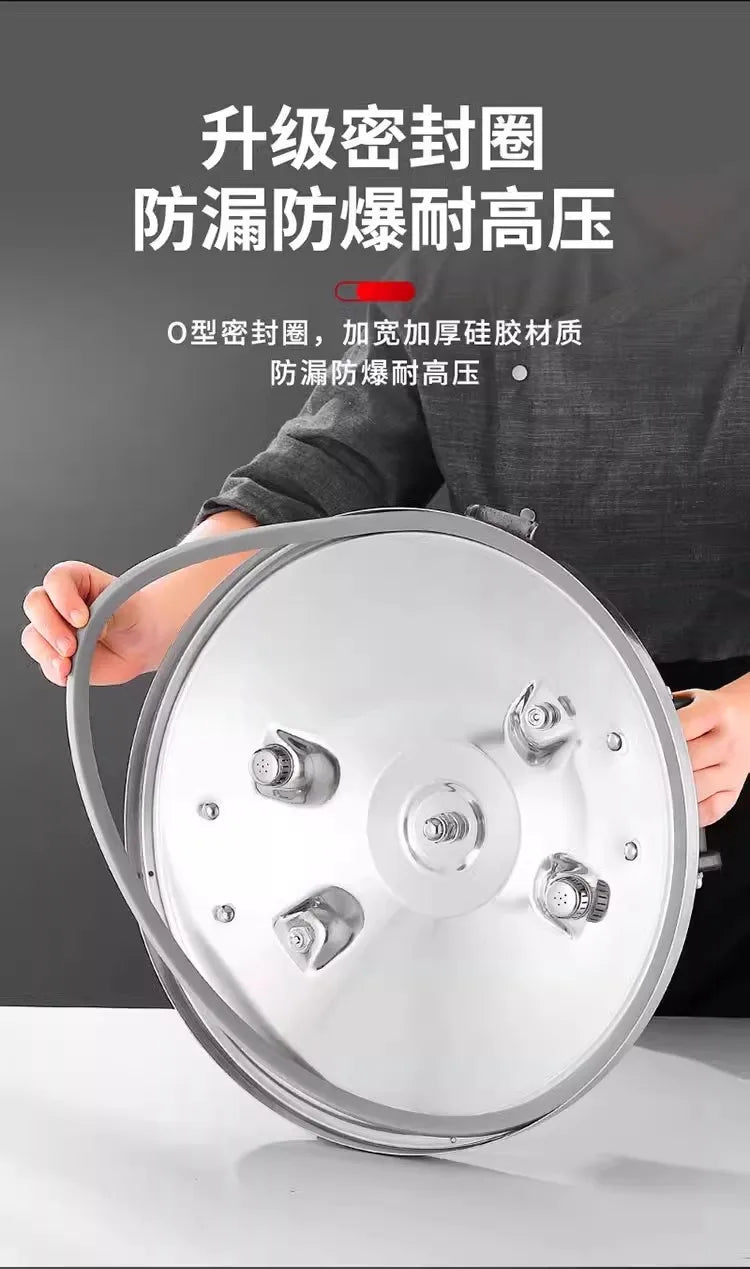 2025 New Pressure Cooker - 8L Commercial Stainless Steel Explosion-Proof Design for Gas & Induction Cooktops, 100KPA Fast Cookin