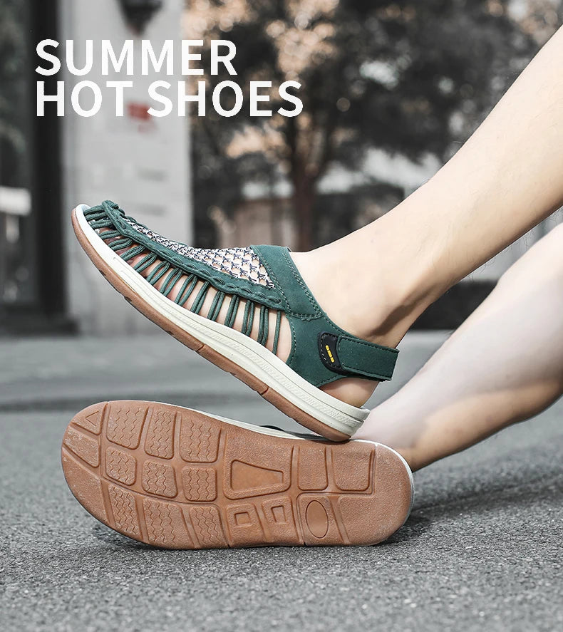 Summer Hand-woven Men's Sandals Fashion Men Casual Shoes Brand Designer Sneakers High Quality Outdoor Beach Sandals Men Shoes