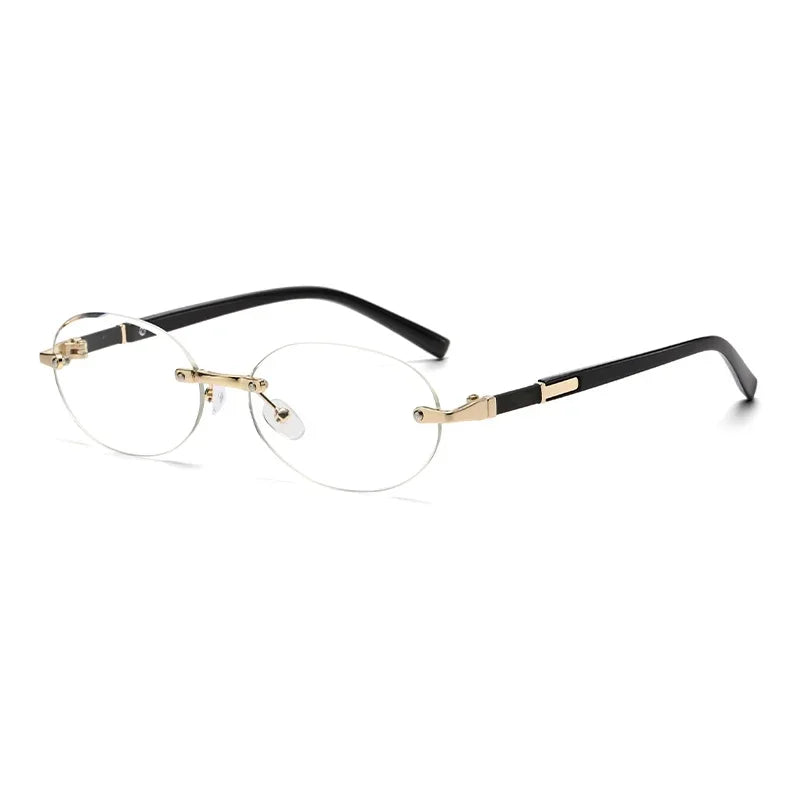 Popular Women Shades Oval Sun Glasses for Female Male Summer Glasses UV400 Rimless Sun Glasses Round Fashion Gafas De Sol Очки