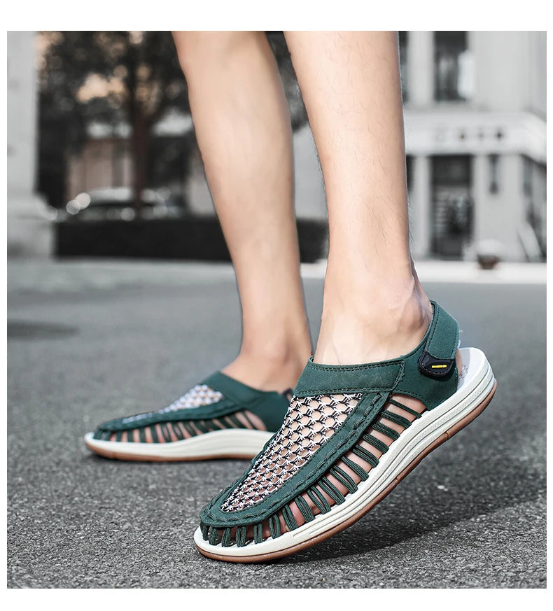 Summer Hand-woven Men's Sandals Fashion Men Casual Shoes Brand Designer Sneakers High Quality Outdoor Beach Sandals Men Shoes