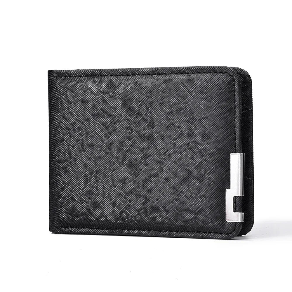 Men's Slim Wallet – PU Leather, Multi-Card Holder with Metal Accent, Lightweight & Stylish for Daily Use