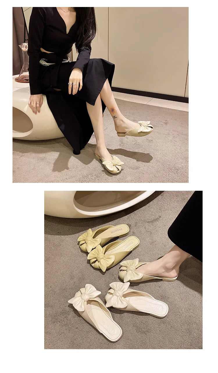 Women's Sandals Blin Blin Sweet Summer Sandals Shoes Women New Flat Sandals Beach Slippers For Summer Footwear Chaussures Femme