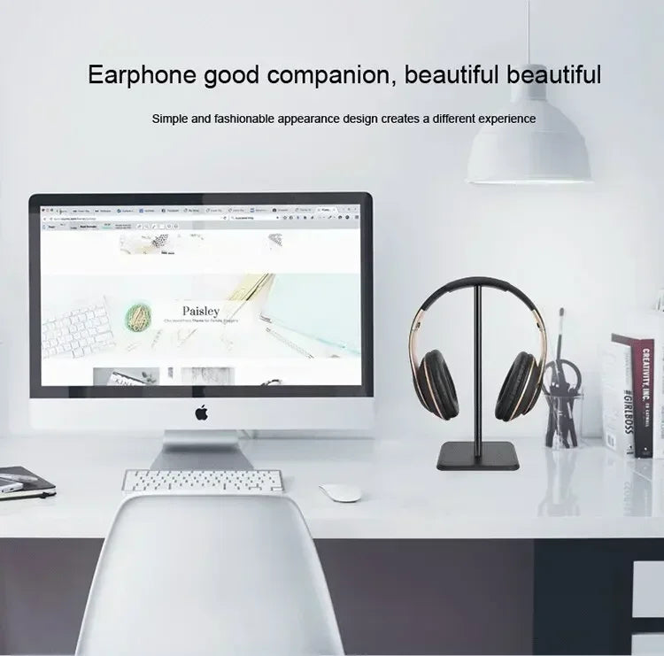 VIKEFON Headphone Stand Desktop Headset Holder-Desk Earphone Stand for All Headsets Such as Airpods Max HyperX Gaming Headphones