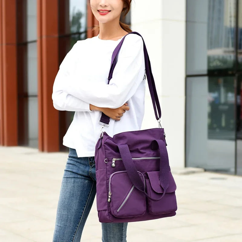 Top-Handle Messenger Bag Handbags Women Famous Brand Nylon Big Shoulder Beach Crossbody Bags Casual Tote Female Purse Sac bolsa