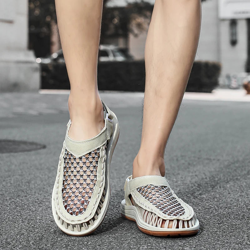 Summer Hand-woven Men's Sandals Fashion Men Casual Shoes Brand Designer Sneakers High Quality Outdoor Beach Sandals Men Shoes