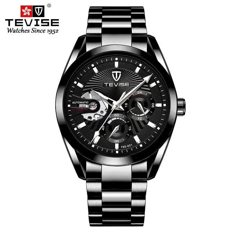 TEVISE men's watch - a business mechanical watch for fashionable men. High quality, suitable for daily wear in both formal and c