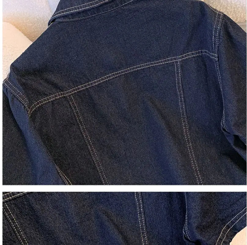 Women's Denim Jackets Streetwear Short Sleeve Summer Jean Jacket Outwear Ropa Mujer Fashion Retro Vintage Coat Cropped Tops