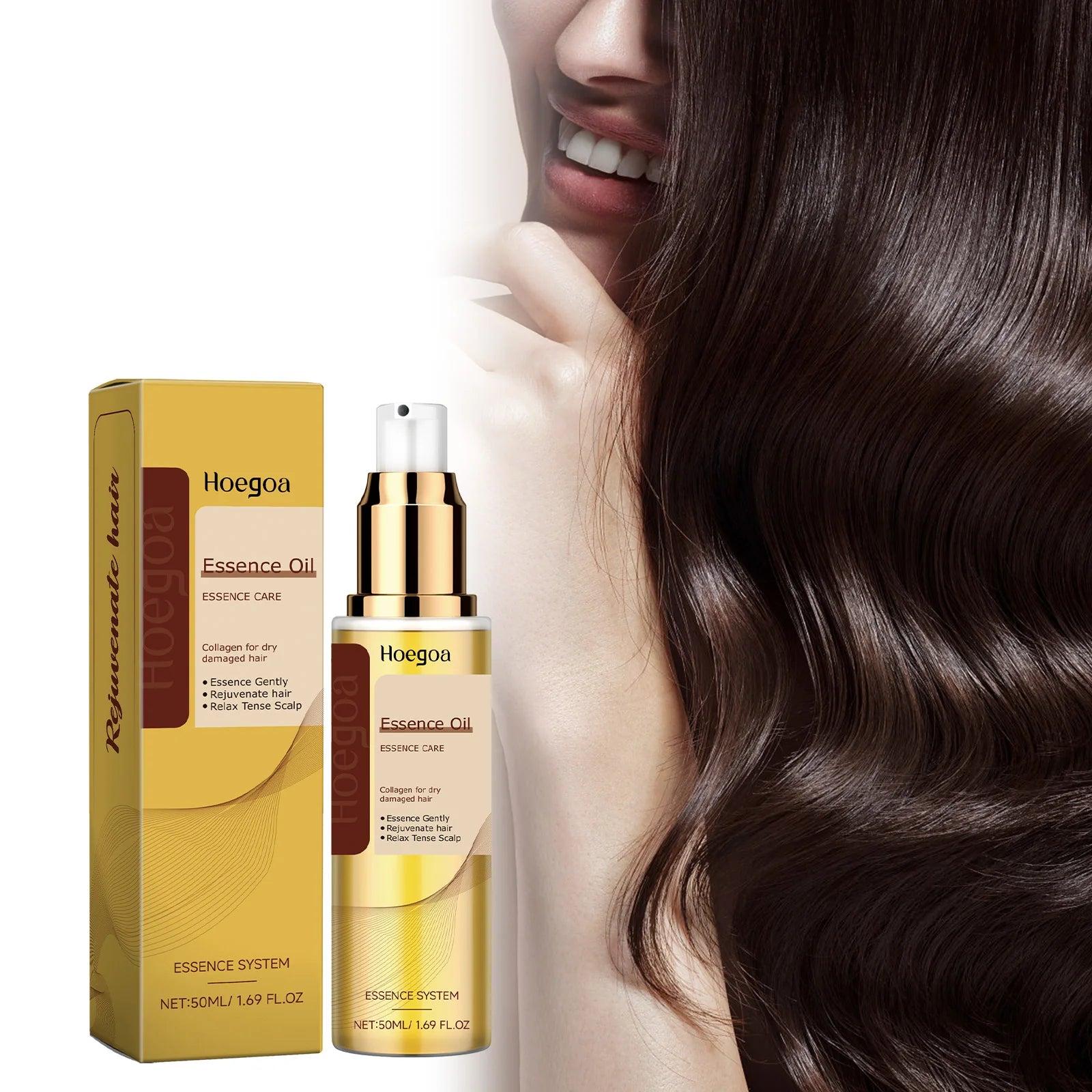 Plant Extract Hair Care Essential Oil, Smooth and Shiny without Greasiness, Gently Repairs Scalp and Hair, Glossy Nourishing Oil