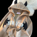 Hoodies Devil Women Men Dark Style Vintage Harajuku Hoody Zip Up Sweatshirt Hip Hop Streetwear Y2k Aesthetic Grunge Cardigan