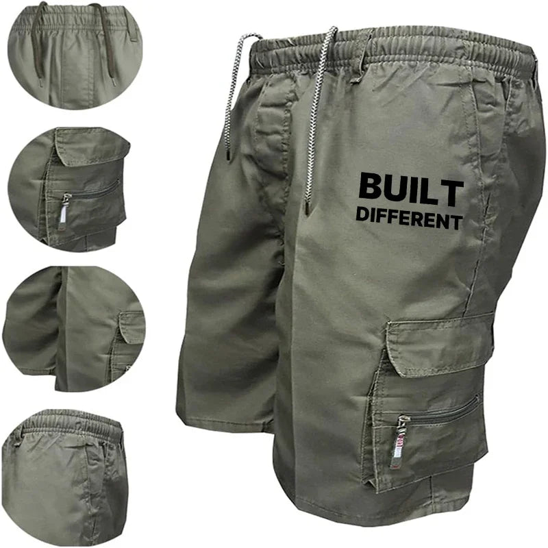 Mens Cargo Shorts Summer Outdoor Camouflage Print Short Pants Multi Pocket Casual Utility Style Big Size Trousers Durable Fabric