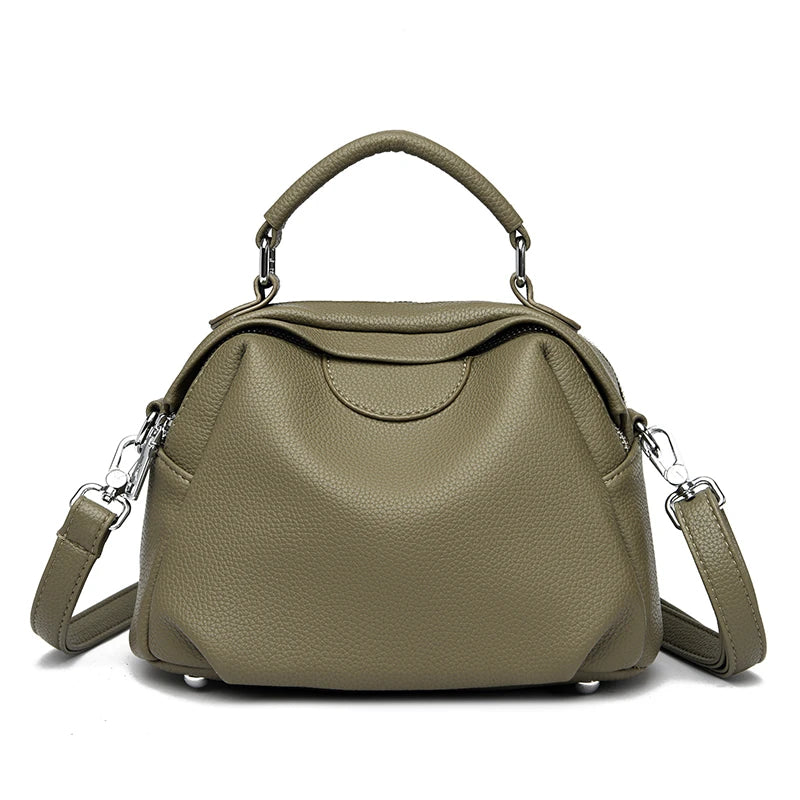 High Quality Soft Leather Tote Bag Fashion Women Shoulder Messenger Bag Large Capacity Wear-resistant Bag Luxury Handbag Sac