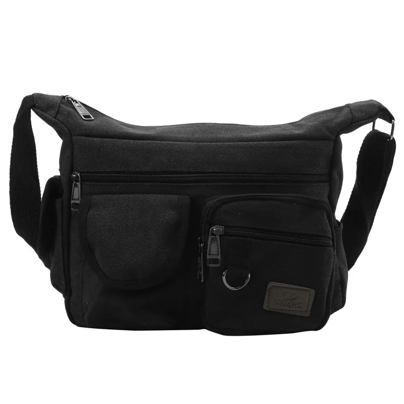 Men Canvas Shoulder Bags Casual Tote Travel Men's Crossbody Bag Luxury Messenger Bags Fashion High Quality Handbag