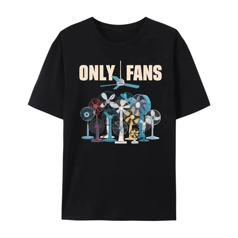 Summer Only Fans Mens Clothing Men's Women Fashion Short Sleeve Clothing Print Cotton Tee Shirts Round NeckT-shirt Regular Style