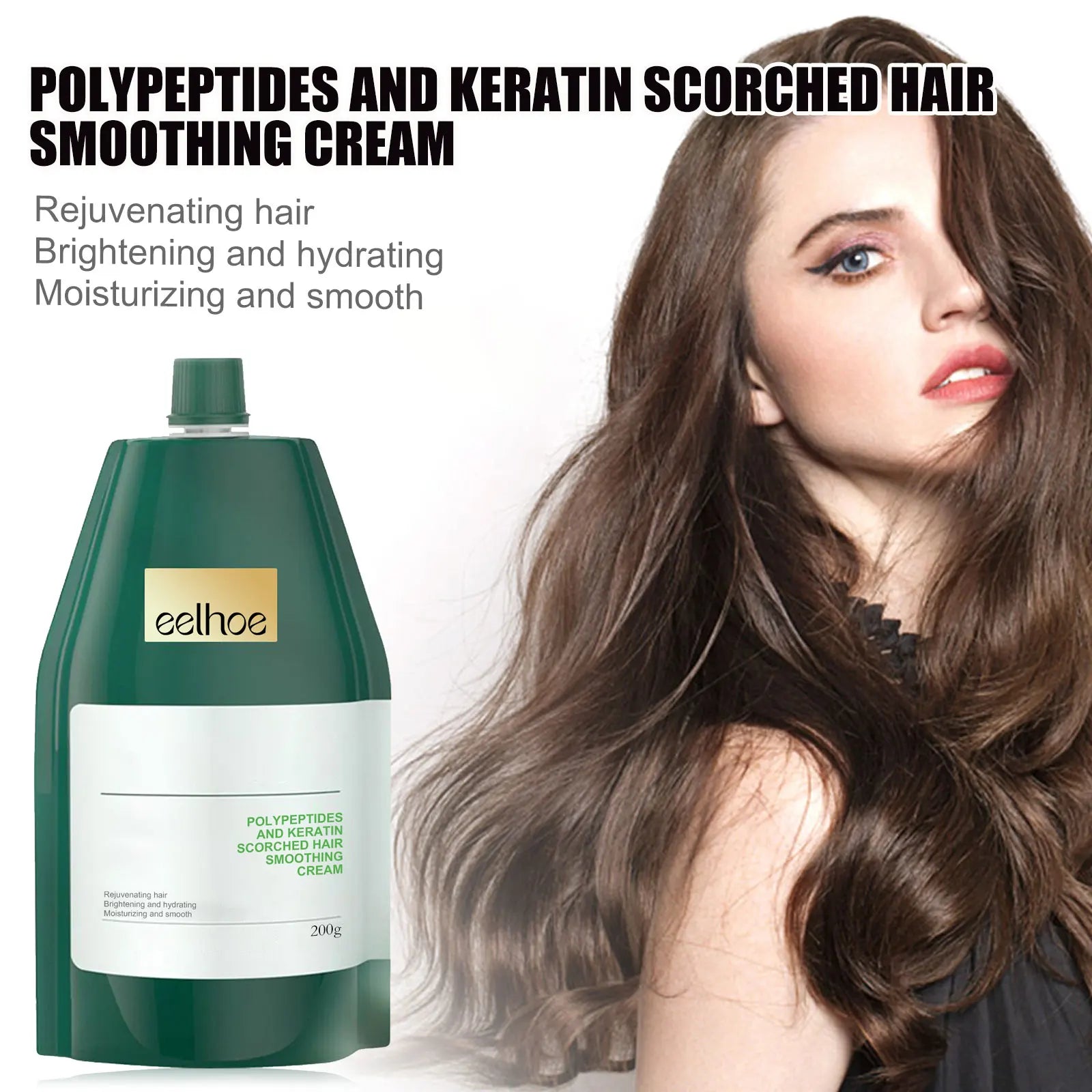 Keratin Hair Cream Quickly Smoothing Hair Reduce Frizz Split Ends Repairing Dry Damaged Scalp Moisturizing Hair Treatment Cream