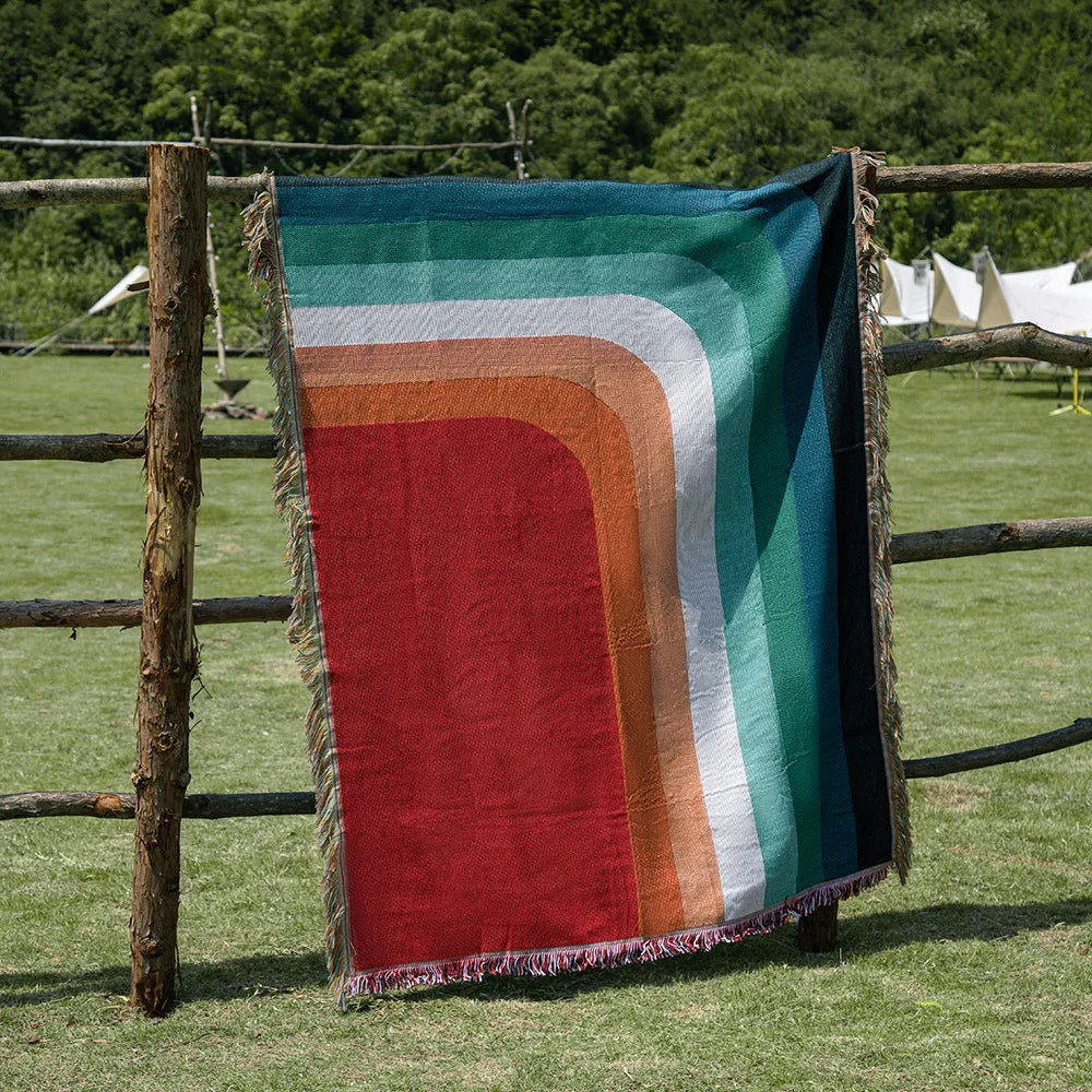 Hip Hop Blanket Sofa Towel Knit Punk Bedspread Pad Mat Bohemian Throw Travel Gothic Bedspread Sofa Cover Blankets Cotton Linen
