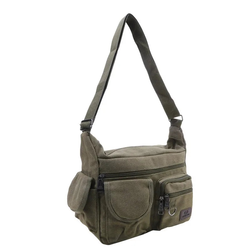 Men Canvas Shoulder Bags Casual Tote Travel Men's Crossbody Bag Luxury Messenger Bags Fashion High Quality Handbag