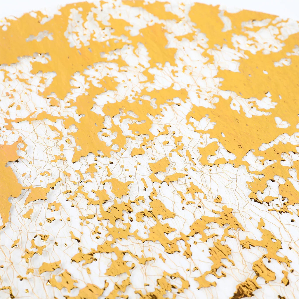 Round Gold Placemats Metallic Gold Foil Table Mats Disposable Fall Table Mates Dining Table Wedding Birthday Party Decorations