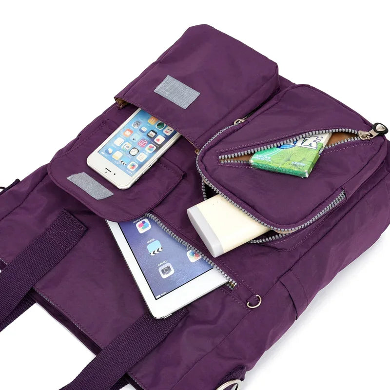 Top-Handle Messenger Bag Handbags Women Famous Brand Nylon Big Shoulder Beach Crossbody Bags Casual Tote Female Purse Sac bolsa