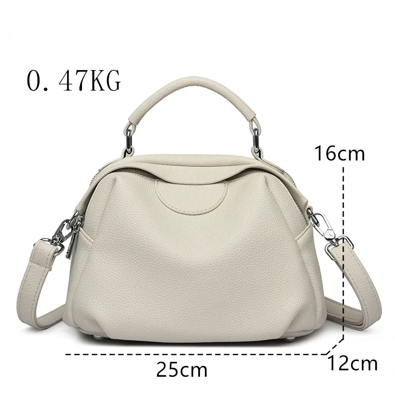 High Quality Soft Leather Tote Bag Fashion Women Shoulder Messenger Bag Large Capacity Wear-resistant Bag Luxury Handbag Sac