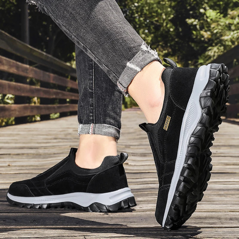 Men's non-slip casual sports shoes wear-resistant hiking shoes Outdoor 2025 fashion comfortable flat walking shoes for men