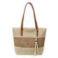 Girls Gift Hollow Out Straw Shoulder Bag Breathable Casual Summer Beach Bag Portable Bohemian Weave Tote Bag Outdoor