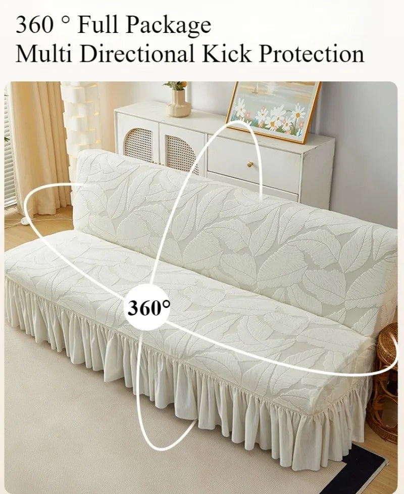 Armless Futon Folding Sofa Bed Cover To Prevent Cat Scratching/Protector Dustproof Non-Slip Stretch Folding Sofa Covers 소파 커버