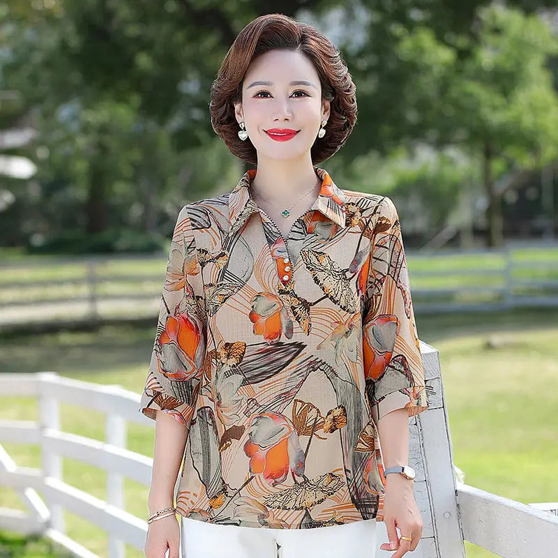 Women Summer Fashion Top Two-piece Set 2025 New Thin Shirt Spring and Summer Chiffon Shirt