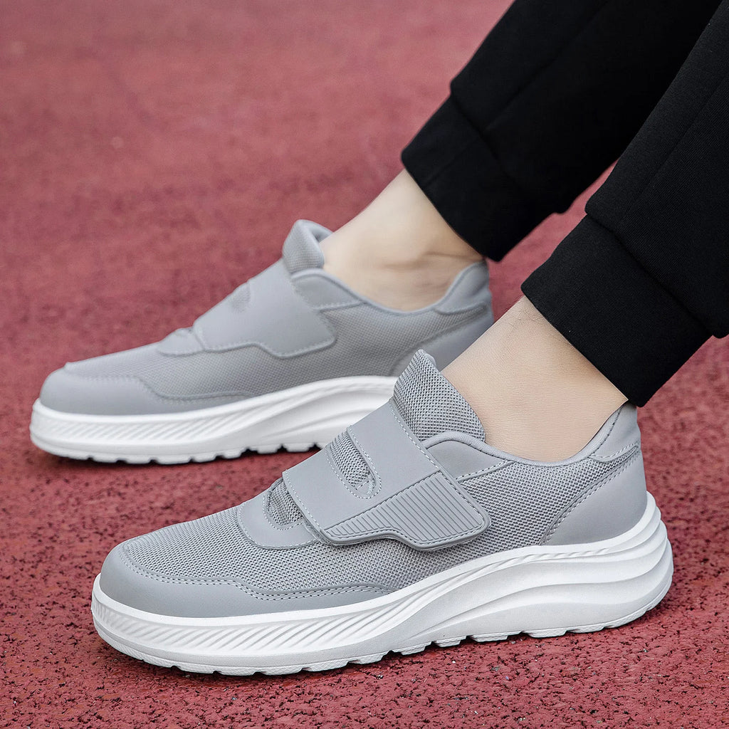 Diabetic Shoes for Men Comfort Walking Shoes for Elderly Swollen Feet Orthopedic Adjustable Double Strap Hook and Loop Sneakers