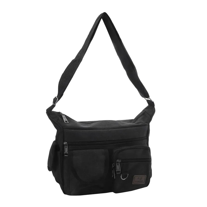 Men Canvas Shoulder Bags Casual Tote Travel Men's Crossbody Bag Luxury Messenger Bags Fashion High Quality Handbag