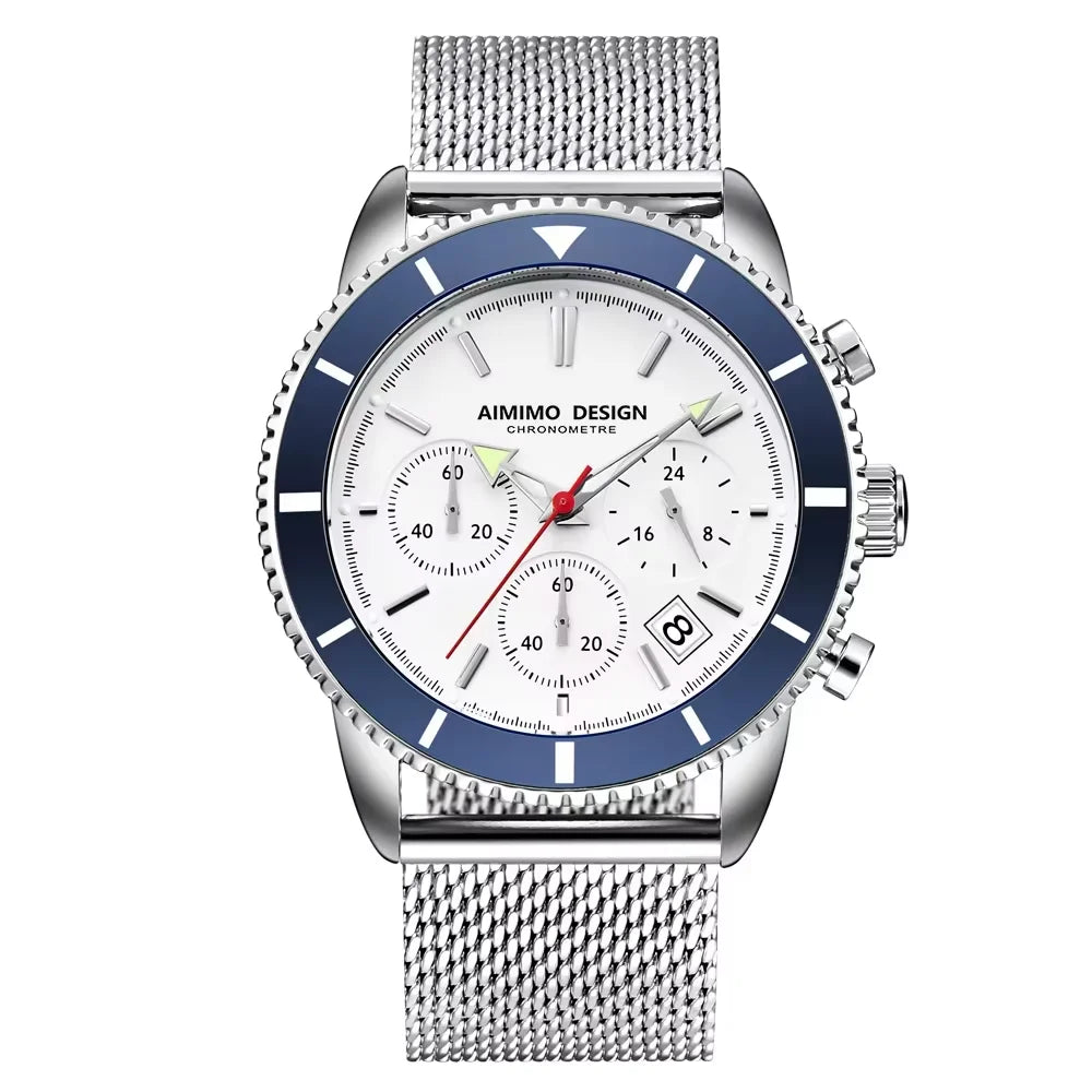 Mens Watches Analog Quartz Chronograph Waterproof Wrist Watches for Men Fashion Business Work Casual Sport Designer Dress Watch