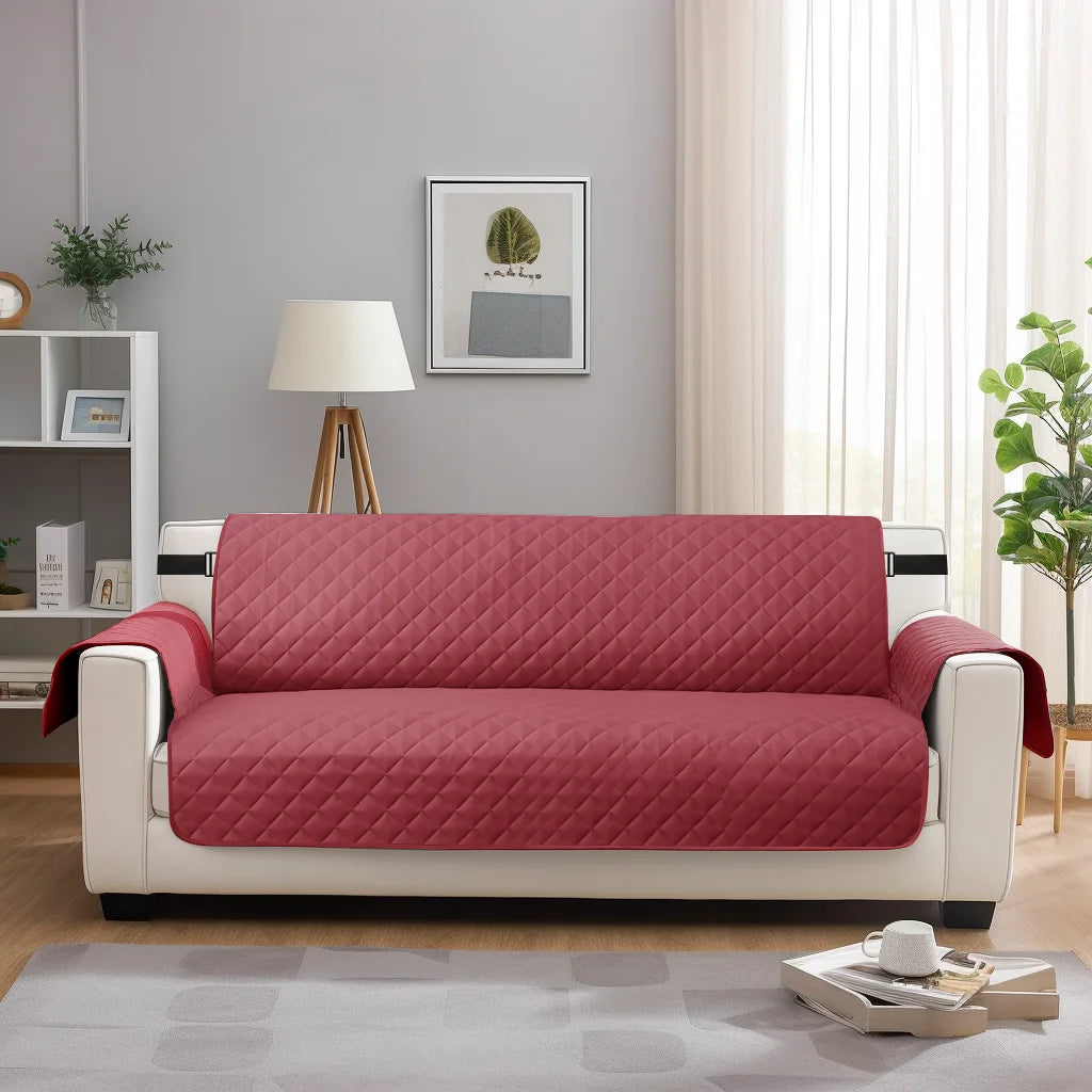 Sofa Covers Waterproof Sofa Slipcovers 1/2/3/4 Seater Non Slip Cover for Kids Pets Washable Sofa Protector with Elastic Strap