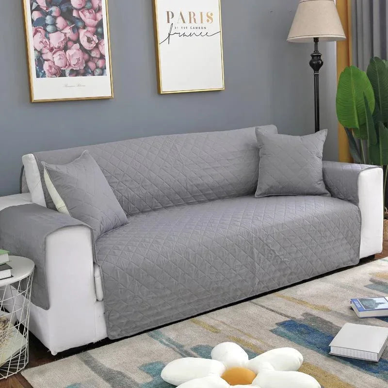 1 2 3 Seater Waterproof Sofa Cover Plaid Fabric Anti-Slip Pet Dog Kids Sofa Mat Covers Luxury Living Room Sofas Slipcovers
