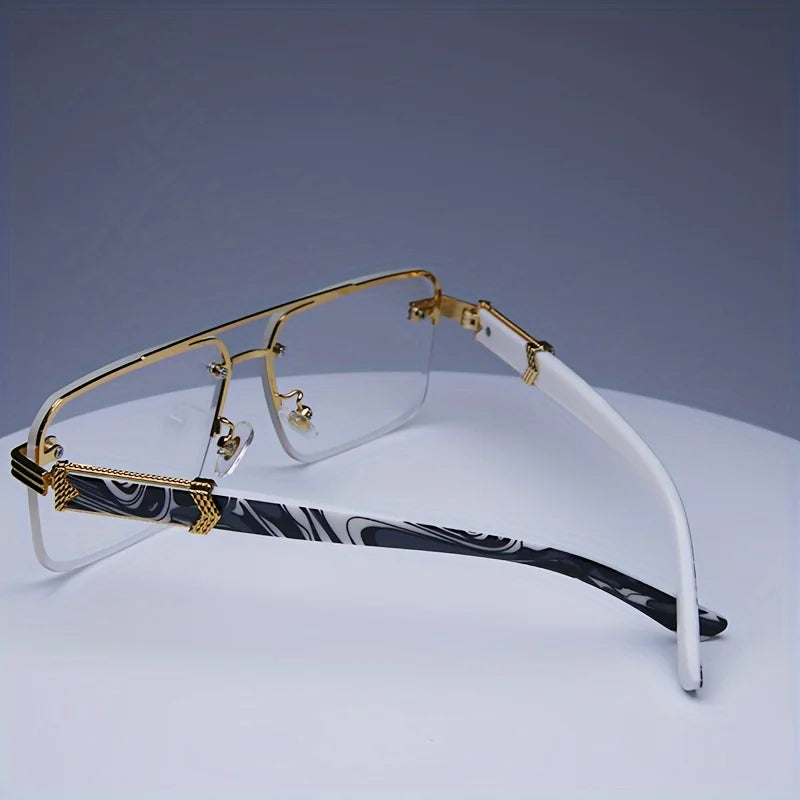 Trendy Rimless Sunglasses for Men Women Fashion Frameless Rectangle Sun Glasses Retro Shades Summer Traveling Eyewear UV400