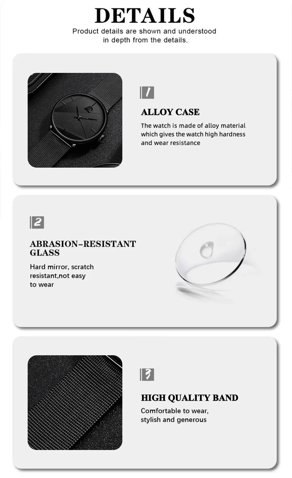 Watches Mens 2023 Minimalist Mens Fashion Ultra Thin Watch Simple Men Business Black Mesh Belt Quartz Wristwatch Reloj Hombre