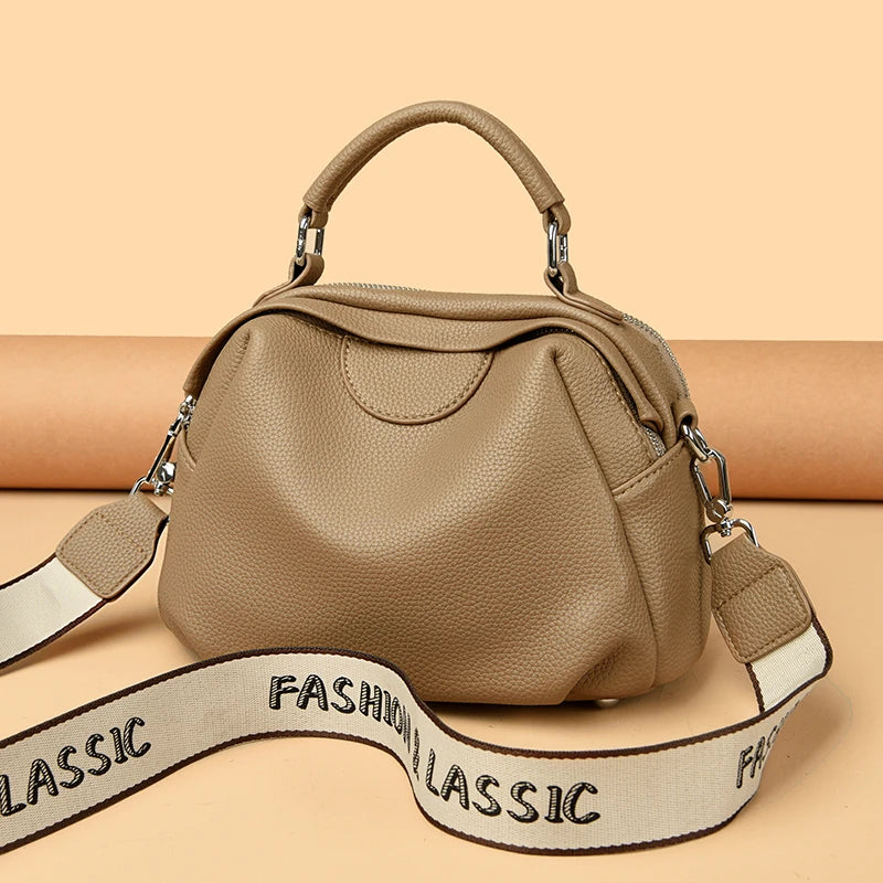 High Quality Soft Leather Tote Bag Fashion Women Shoulder Messenger Bag Large Capacity Wear-resistant Bag Luxury Handbag Sac