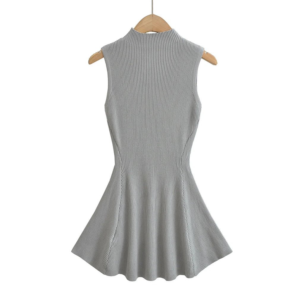Summer Dresses for Women 2023 Sexy Sleeveless Knitted Dress Vestido Pullover Bodycon Mini Dress
