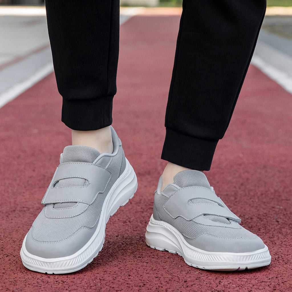 Diabetic Shoes for Men Comfort Walking Shoes for Elderly Swollen Feet Orthopedic Adjustable Double Strap Hook and Loop Sneakers
