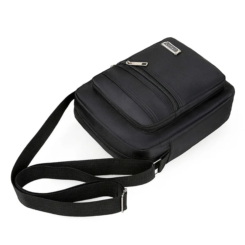 Men's Shoulder Bag Business Leisure Large Capacity Portable Handbag Multi Layer Waterproof Summer Male's Crossbody Bags