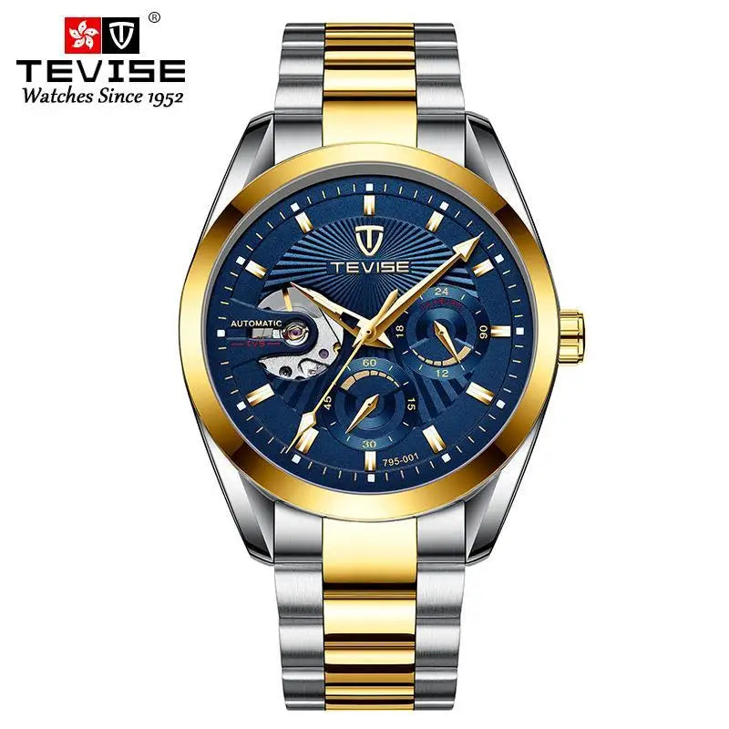 TEVISE men's watch - a business mechanical watch for fashionable men. High quality, suitable for daily wear in both formal and c