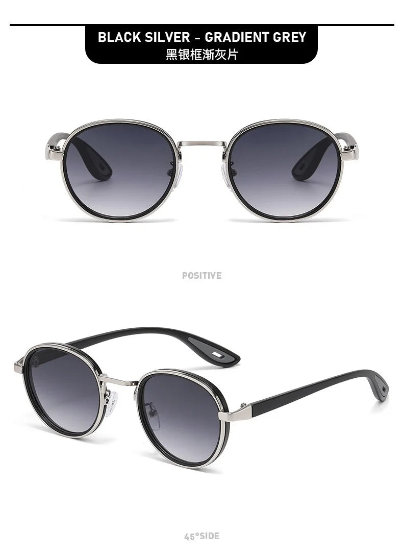 Metal Frame Small Round Sun Glasses with Minus Diopters 0 To -4.0 Women's Men's Stylish Eyewear Shades UV400 Driving Shades