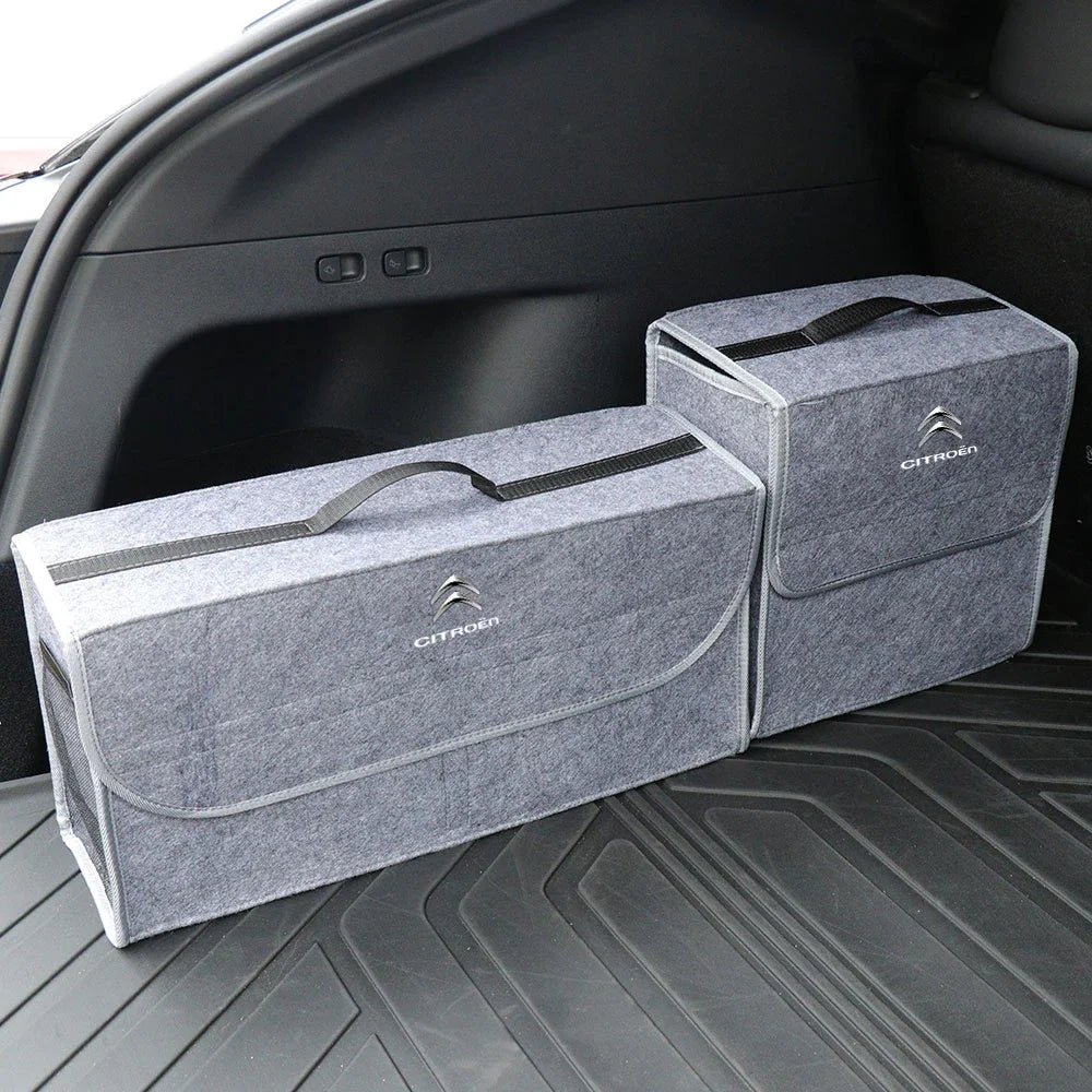 Car Trunk Storage Bag Leather Camping Box Collapsible Auto Organizer For Citroen C1 C2 C3 C4 C5 C6 C8 C4L DS4 DS6 Grand Picasso