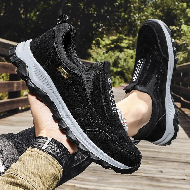 Men's non-slip casual sports shoes wear-resistant hiking shoes Outdoor 2025 fashion comfortable flat walking shoes for men