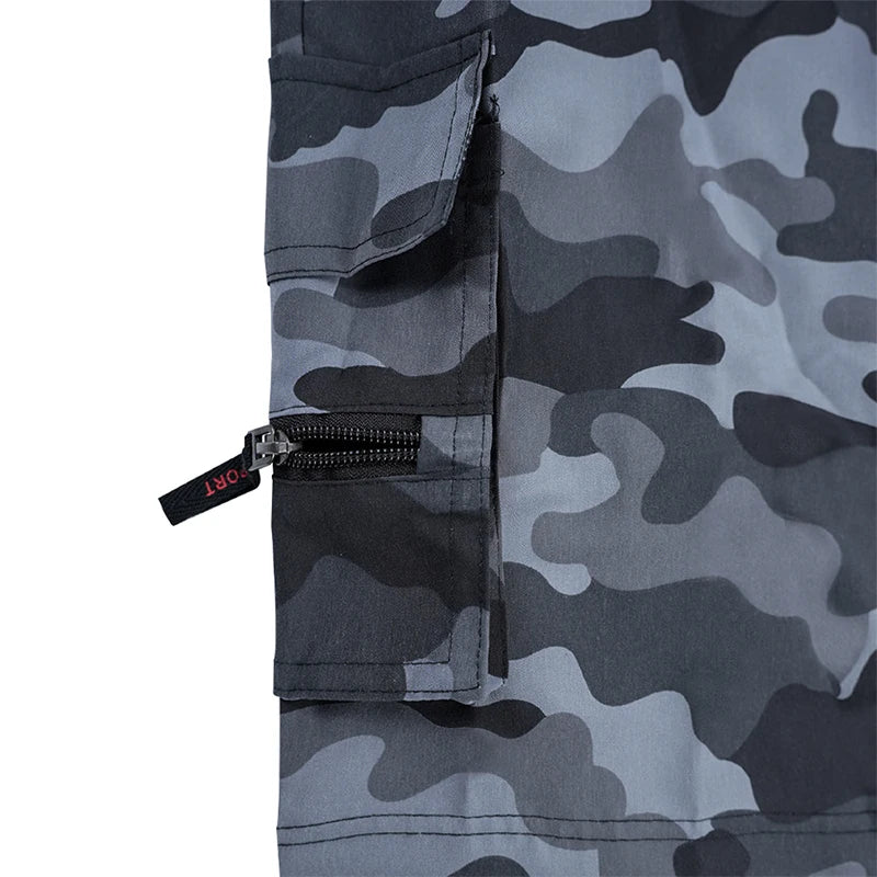 Mens Cargo Shorts Summer Outdoor Camouflage Print Short Pants Multi Pocket Casual Utility Style Big Size Trousers Durable Fabric