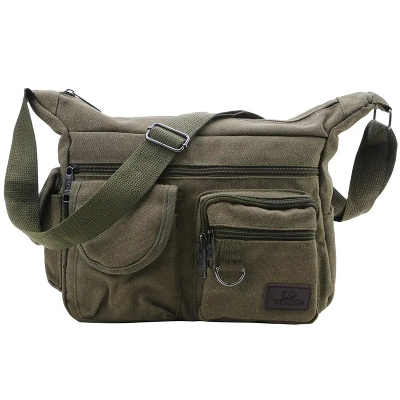 Men Canvas Shoulder Bags Casual Tote Travel Men's Crossbody Bag Luxury Messenger Bags Fashion High Quality Handbag