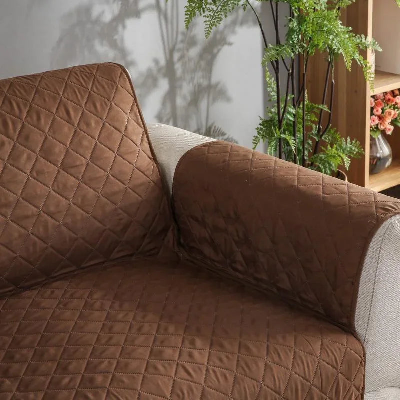 1 2 3 Seater Waterproof Sofa Cover Plaid Fabric Anti-Slip Pet Dog Kids Sofa Mat Covers Luxury Living Room Sofas Slipcovers